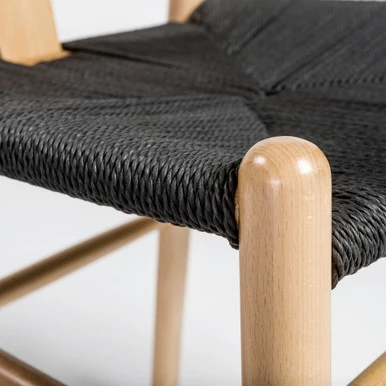 Tia Dining Chair Natural/Black - Set Of 2 - Image 7