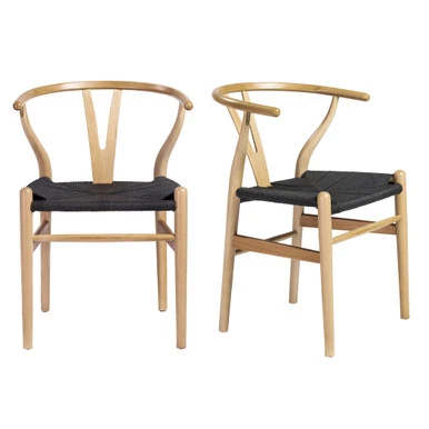 Tia Dining Chair Natural/Black - Set Of 2 - Image 8