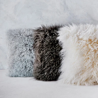 Mongolian Pillow 22" - Black - Image 6