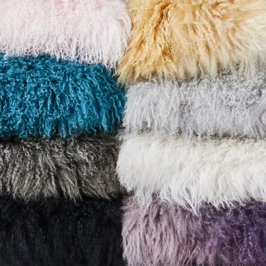 Ombre Mongolian Pillow 22" - Grey/Charcoal - Image 4