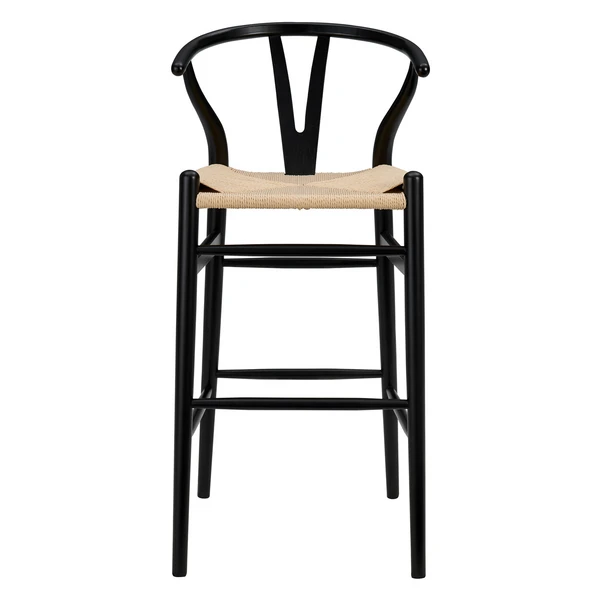 Tia Bar Stool - Black/Natural - Image 2
