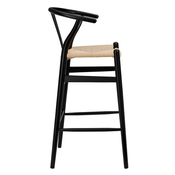 Tia Bar Stool - Black/Natural - Image 3