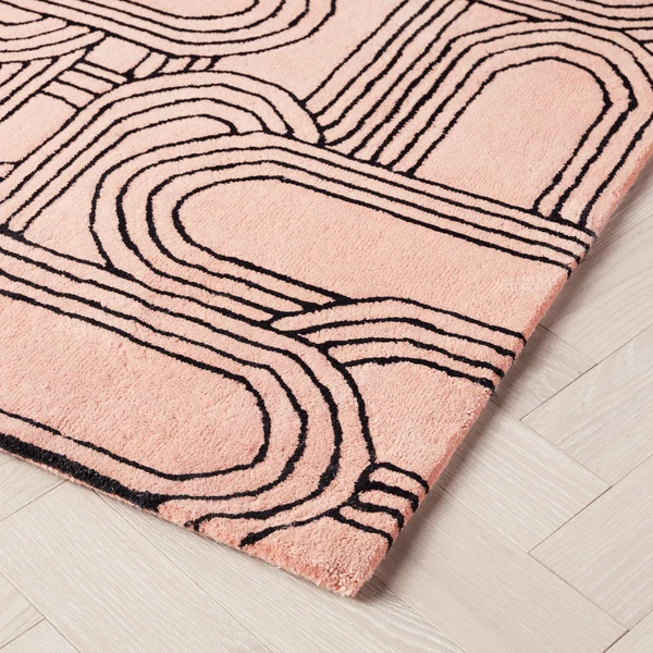 Syd Rug - Rose/Black - Image 2