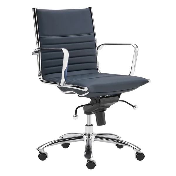 Darby Low Back Office Chair - Blue - Image 2