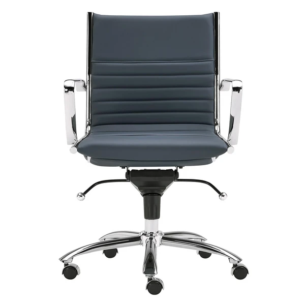 Darby Low Back Office Chair - Blue - Image 3