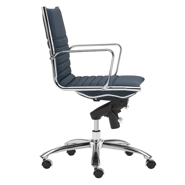 Darby Low Back Office Chair - Blue - Image 4