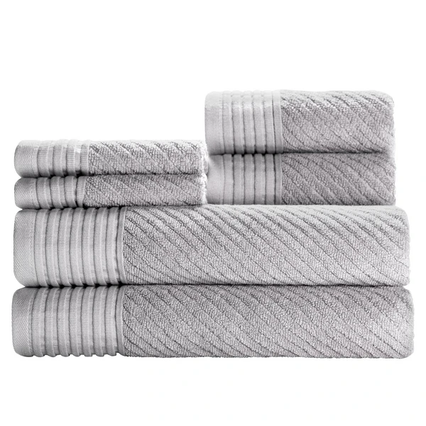 Adagio Silver Towel Bundle - Set Of 6
