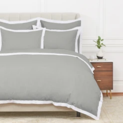 Serenity Border Bedding - Dove Grey