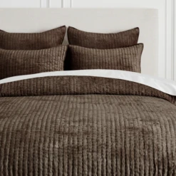 Mardon Velvet Bedding - Grey Mocha