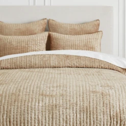 Mardon Velvet Bedding - Champagne