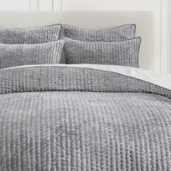 Mardon Velvet Bedding - Silver