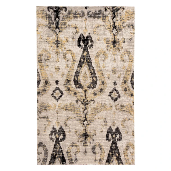 8'10" X 12' Caddessi Outdoor Rug - Ivory/Gold