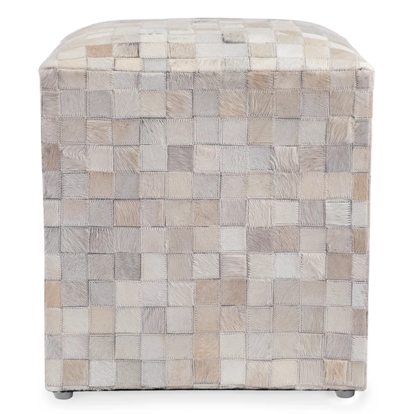 Layton Hair On Hide Ottoman - Image 2