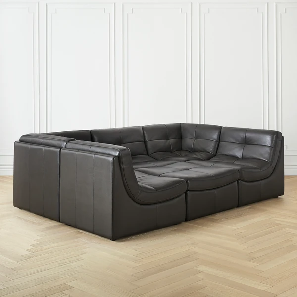 Convo Leather Sectional - 6 PC - Image 2